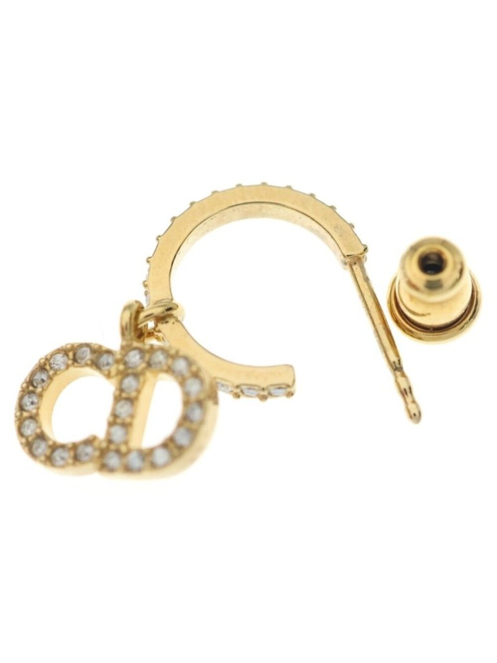 Dior CD Logo Earrings Rhinestone - Picture 5 of 6